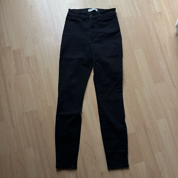 American Apparel High-Rise Skinny Jeans - Black - Picture 2 of 11